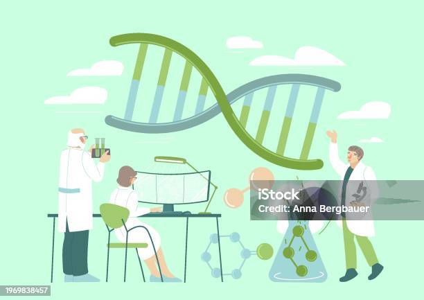 Genetic Testing Graphics Dna Heredity Test Personal Genetic Analysis Report Stock Illustration ...