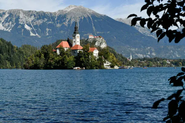 pilgrimage church in Bled Slovenia
