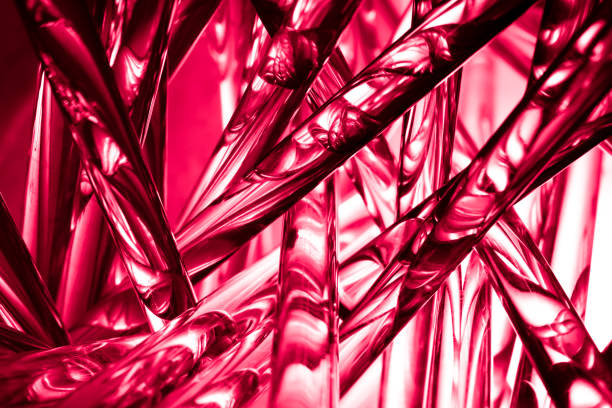 glowing optical fiber in the dark