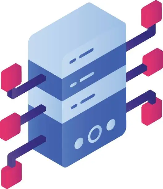 Computer Server Node Icon Free rack mounted blade server outline Illustrations & Vectors ...