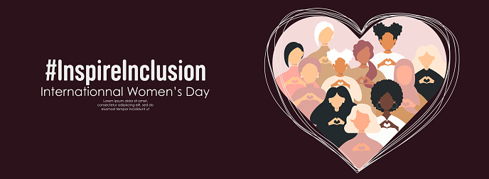 International Women's Day banner. #InspireInclusion