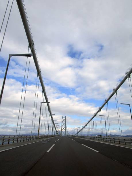 istock Scenery taken while driving through Akashi Kaikyo Bridge 1969967789