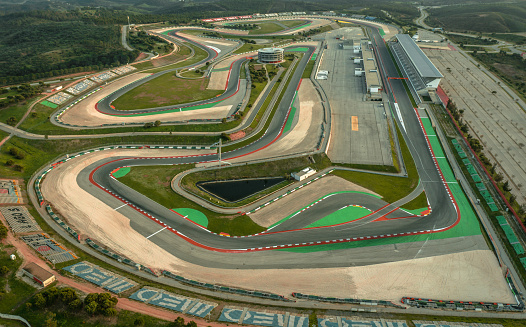 aerial view of the Autodromo Internacional do Algarve \nthe Motorsport race track in Portimão, Portugal