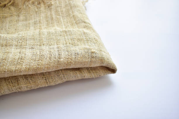 istock brown sackcloth texture background, folded burlap fabric textile for design 1970013683