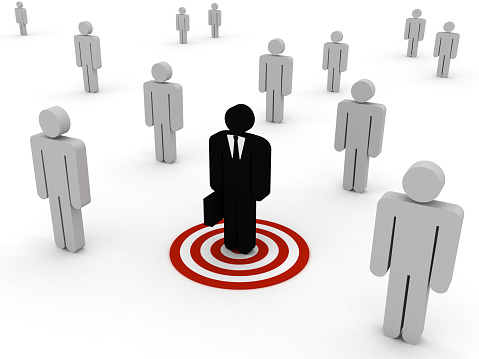 Businessman leadership business success target