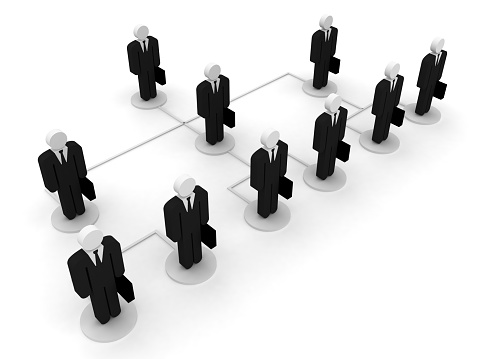 Businessman teamwork business leadership organization hierarchy