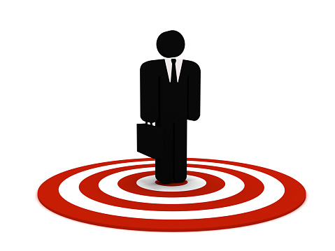 Businessman leadership business success target