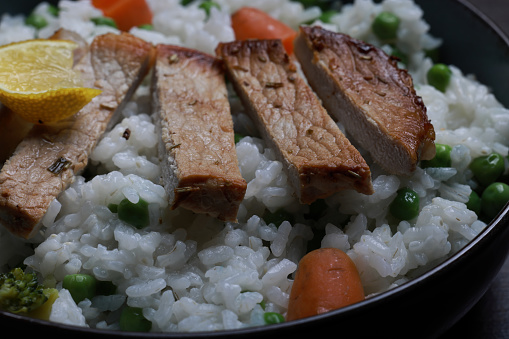 Pork Chops with Risotto Rice