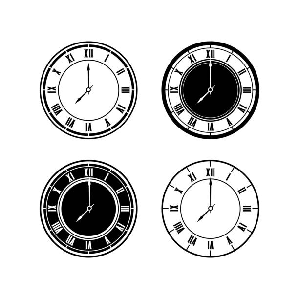 illustrations, cliparts, dessins animés et icônes de horloge classique - oclock illustrations