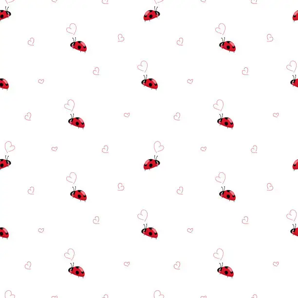 Vector illustration of Valentine's day seamless pattern