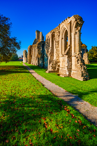Glastonbury abbey Wiltshire England uk