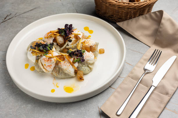 istock Delicious ravioli in the restaurant. Close up 1970159762
