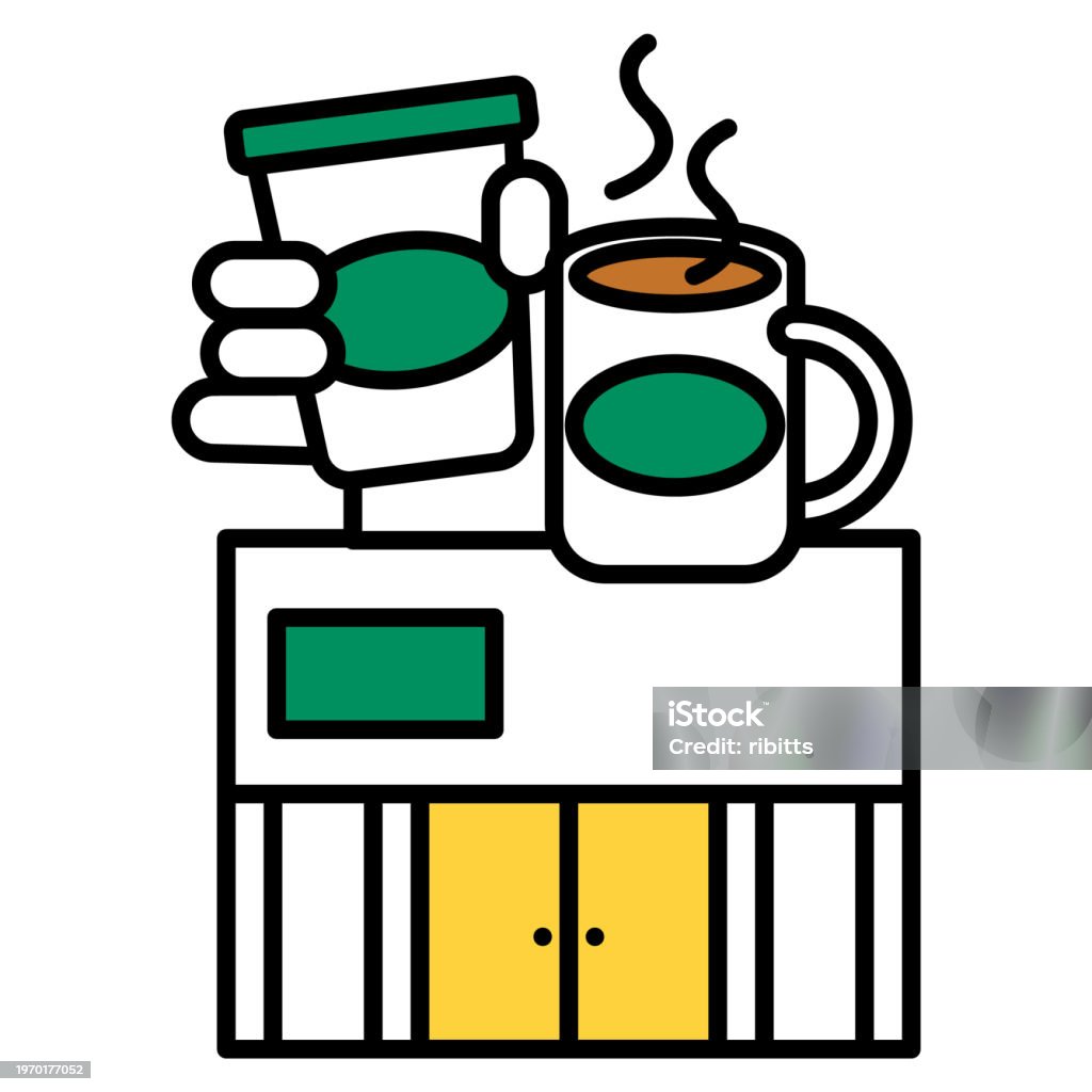 Cafe Simple Line Work Simple Line Drawing Cafe Illustration Stock Illustration - Download ...