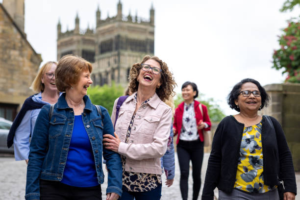 istock Ladies Enjoying a Leisurely Walk 1970300687