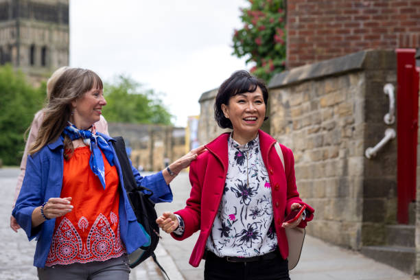 Women Enjoying a Casual Stroll