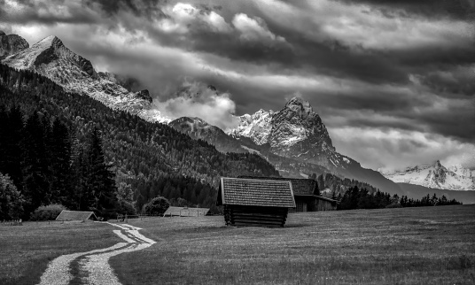 Geroldsee,by Garmisch-Patenkirchen,Bavaria ,Germany in September
on a cold day.
