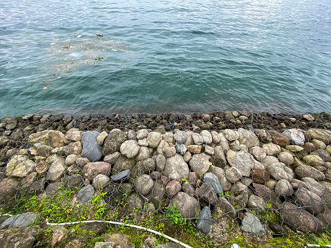 Rocks on the shore of Lake Toba