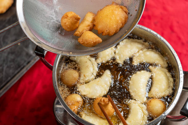 istock making Guangdong-style crispy pastry dumplings for Chinese New Year at horizontal composition 1970346893