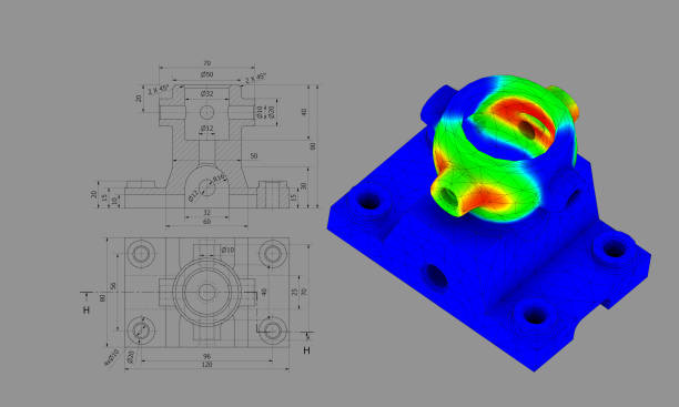 istock FEM analysis on metal mechanical joints to calculate resistance, stress, and forces before the production process 1970368946