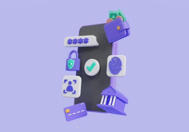istock Mobile banking with High level financial security. Payment protection concept. Secure transaction, security access, Online Payment and banking secure, User Account protection. 3d render illustration 1970369474