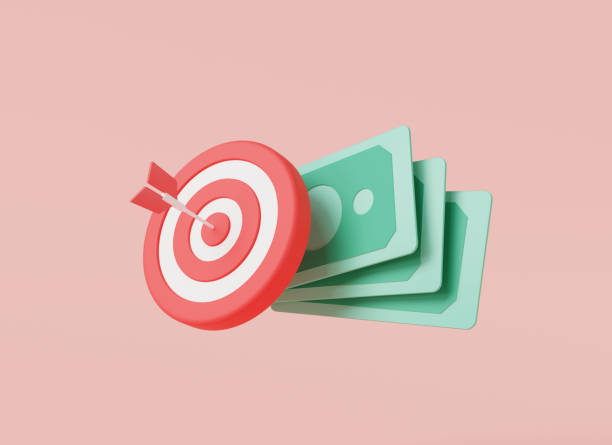istock 3d render illustration of Target with arrow and banknotes. saving money, Goal setting, Targeting the business, dollar bill, refund, investment, cash, profit. Business target concept. cartoon minimal 1970370015