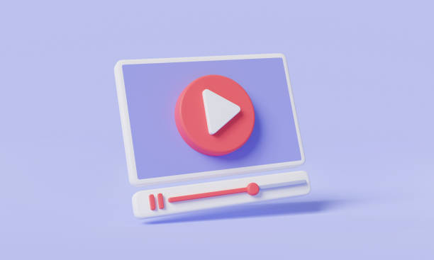 istock Video player social media icon in browser, play button icon, Live digital stream multimedia player, Online video, Online broadcasting, 3d render illustration, cartoon minimal. banner, web design 1970371633