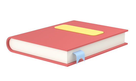 3D book. Notebook. 3D illustration.