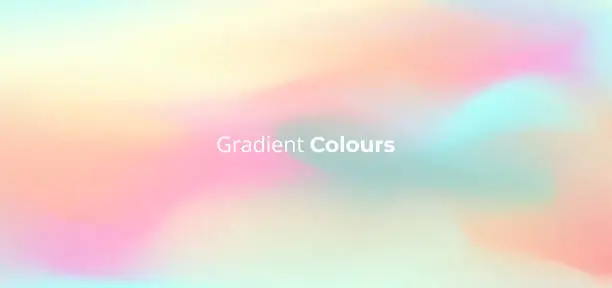 Vector illustration of Abstract blurred gradient mesh background with pastel colours