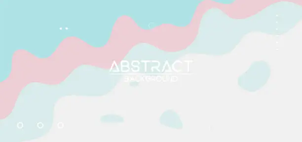 Vector illustration of Abstract geometric shapes curve layer design on pastel colours background