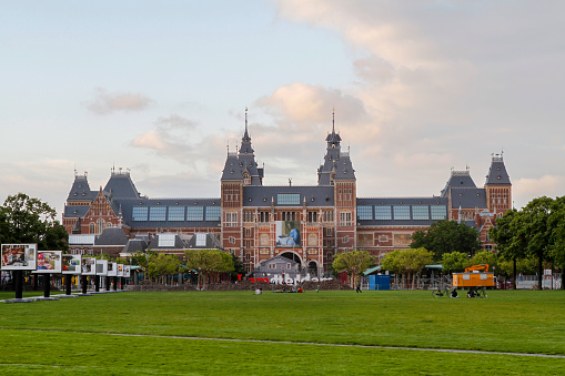 Amsterdam, Netherlands - July 13, 2012: Rijksmuseum, the national museum of the Netherlands dedicated to Dutch arts and history and is located in Amsterdam.