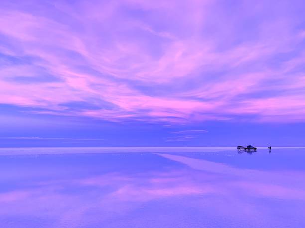 istock Beautiful sunset sky over lake water. 1970492526