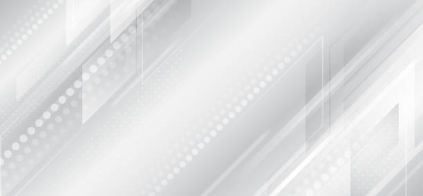 istock Light pale vector background for a banner. Abstract geometric pattern of stripes and circles, for presentation. Abstract white and gray diagonal design. Science, and technology background 1970500824