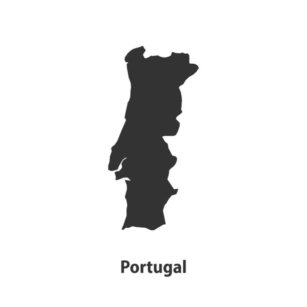 ilustrações de stock, clip art, desenhos animados e ícones de high quality silhouette map isolated on white background - douro