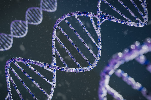 istock 3d render of dna structure, abstract background - 3D Illustration 1970520369