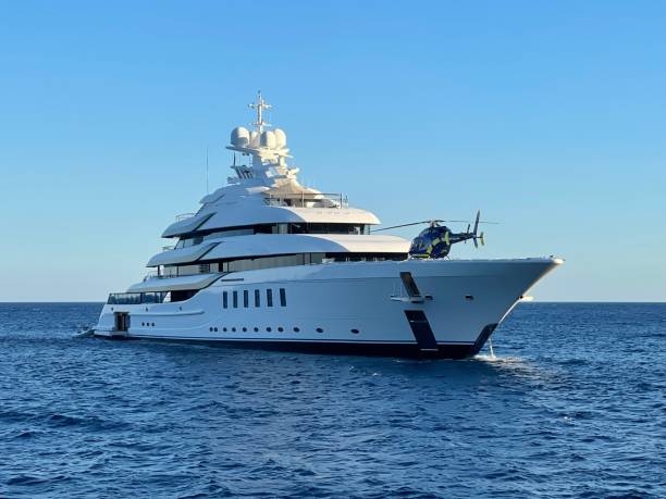 Helicopter on yacht in the meds