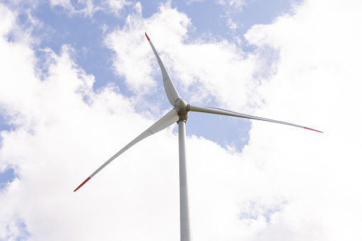 Wind turbine on a mountain pass in Switzerland, Gotthard pass