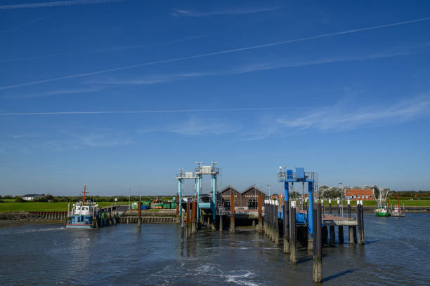 summer evening at the beach of Langeoog in the german north sea - foto de stock