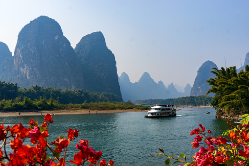 China Yangshuo Mointain River Scenic View