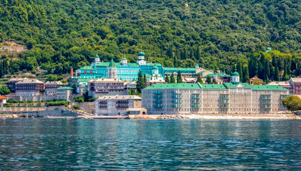 istock Saint Panteleimon Monastery in Athos, Chalkidiki, Greece 1970727203