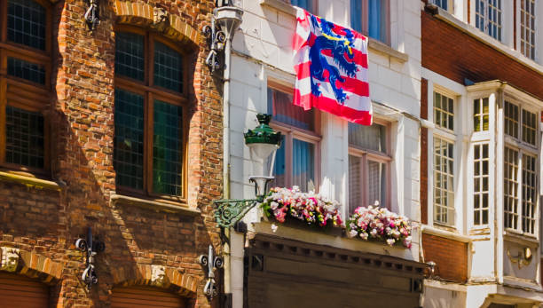 A waving flag of Belgium