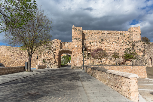 View at the iconic Bezudo Gate and fortress, symbol architecture at the city, a christian fortress on city touristic downtown