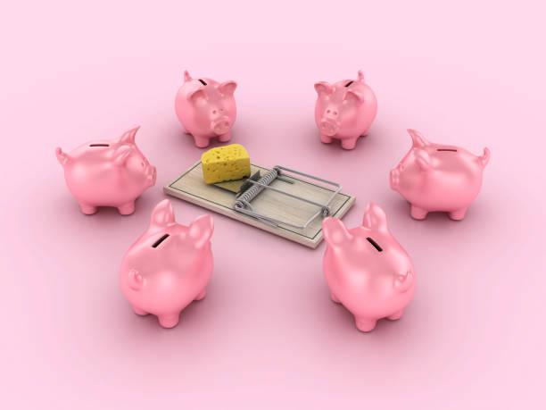 istock Mouse Trap with Piggy Bank 1971138581