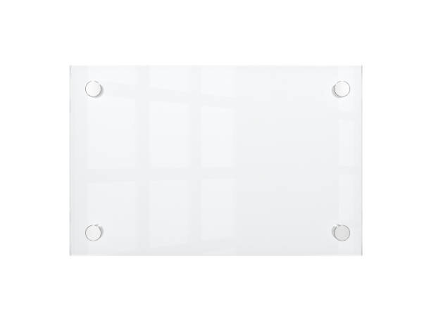 istock Blank glass nameplate isolated on white. 1971146410
