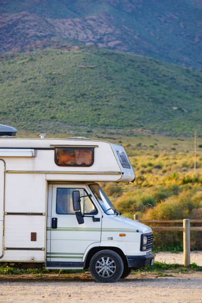 istock Caravan on mountain nature, Cabo de Gata, Spain 1971224579