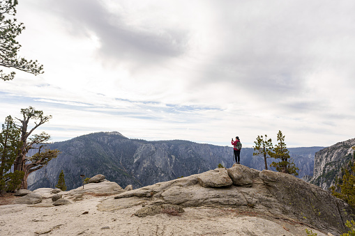 Woman Hiking in Yosemite National Park
