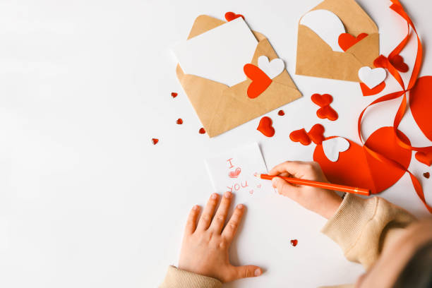 istock Text: I love you, children's creativity for Valentine's Day 1971283944