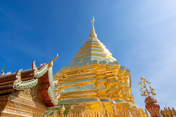 Phra That Doi Suthep Temple is buddhist temple in Chiang Mai, Thailand. Is a religious tourist attraction of Chiang Mai