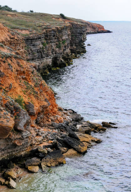 istock An impregnable precipitous rocky shore in the eastern Crimea 1971343956