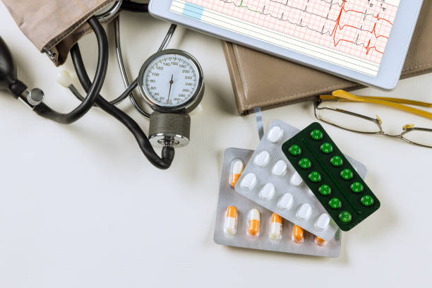istock An cardiogram, sphygmomanometer, a device that measures pressure, to control high pressure with treatment therapy 1971476297