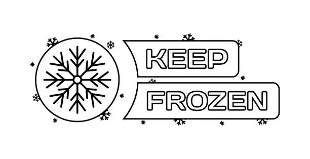 Vector illustration of Keep frozen icon. Snowflake frost button. Linear style. Vector icon